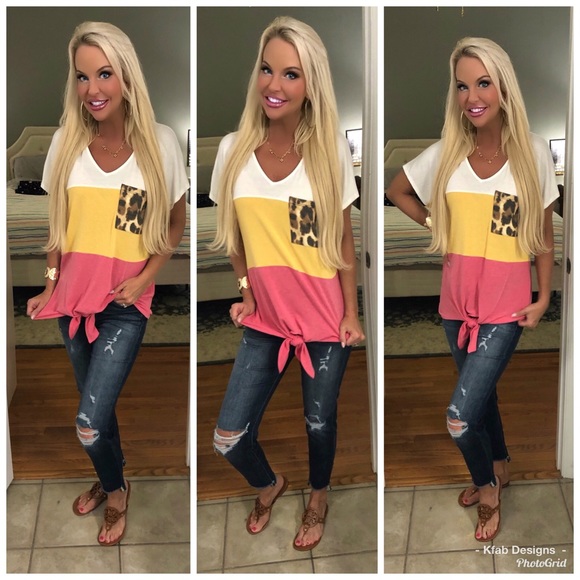 Tops - 💝 LAST 1! Color Block French Terry Top!